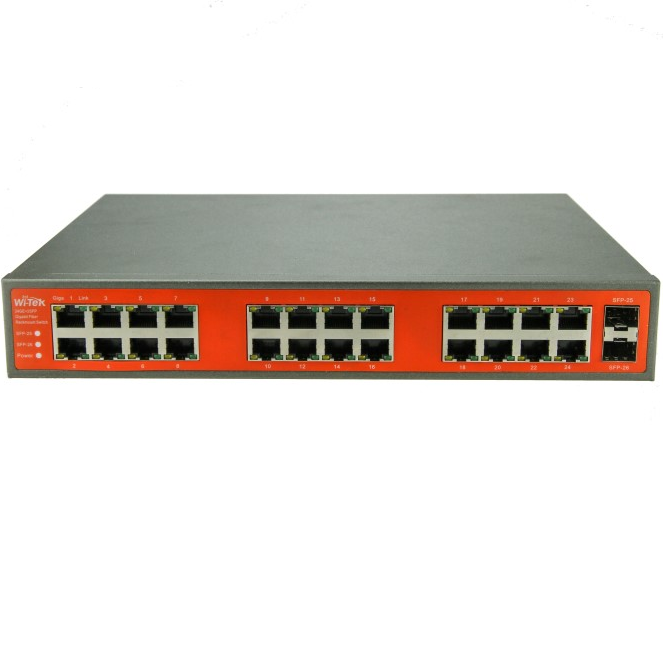 WI-SG124F | 24 Port GbE Switch with SFP